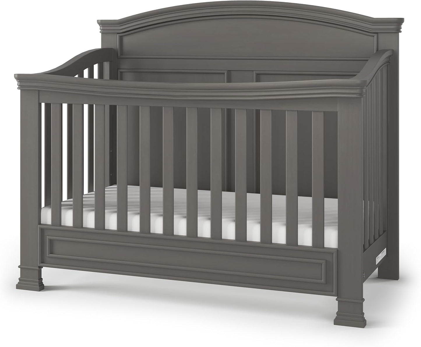 Child Craft Legacy Westgate 4-in-1 Convertible Crib, Baby Crib Converts to Day Bed, Toddler Bed and Full Size Bed, 3 Adjustable Mattress Positions, Baby Safe Finish, Fully Assembled (Chelsea Gray)