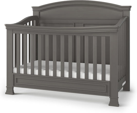 Child Craft Legacy Westgate 4-in-1 Convertible Crib, Baby Crib Converts to Day Bed, Toddler Bed and Full Size Bed, 3 Adjustable Mattress Positions, Baby Safe Finish, Fully Assembled (Chelsea Gray)