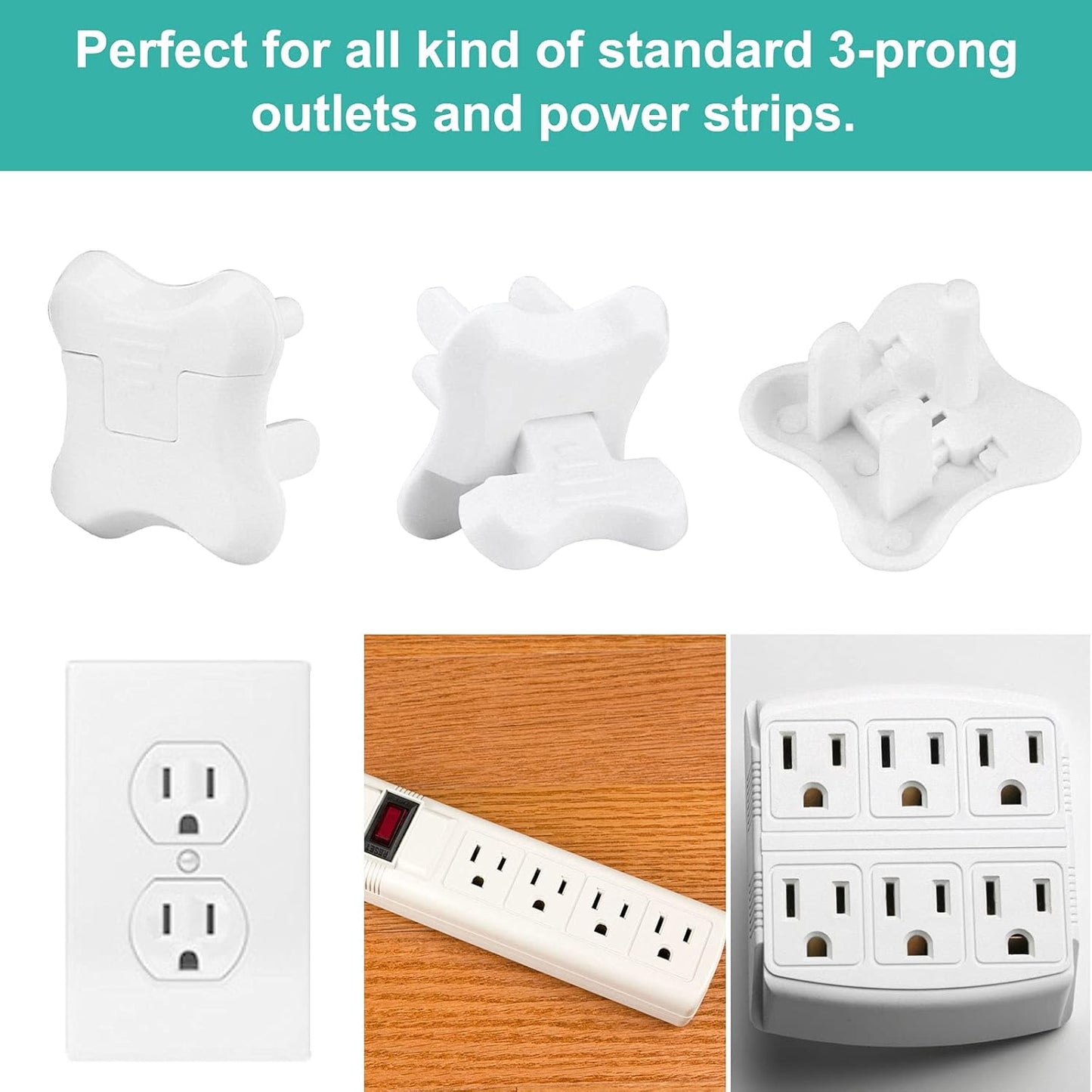 Outlet Covers Babepai 38-Pack White Baby Proof Electrical Protector Safety Improved Baby Safety Plug Covers