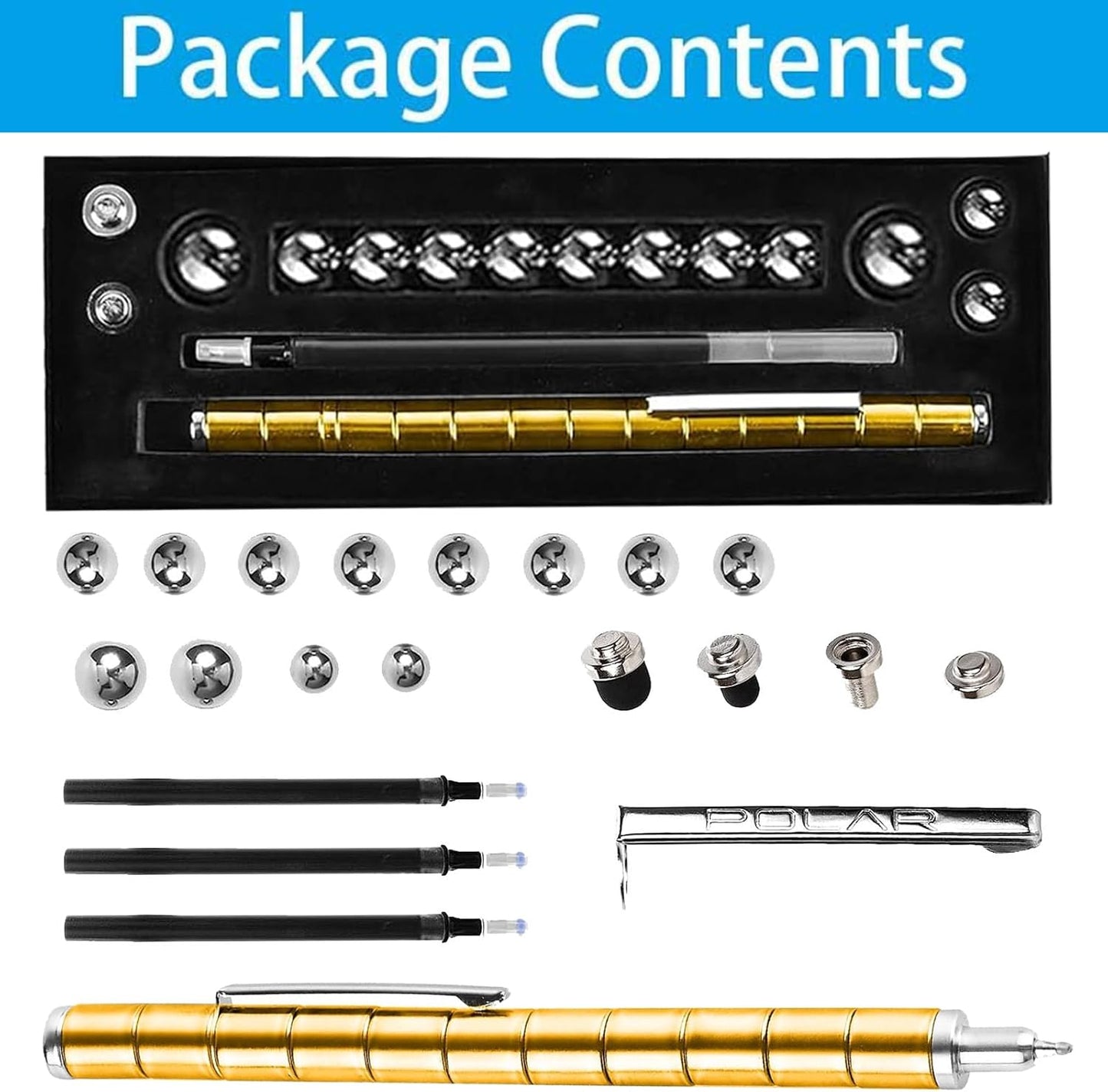 Fidget Pen,Magnet Pen， Decompression Magnetic Fidget Toy Pen, Magnet Pen Fidget Toy Relieve Pressure Novel Toy Gifts for Kids or Friends! (Orange)