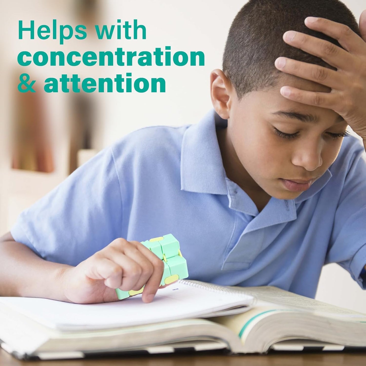 Infinitycube Fidget Toy Stress Relieving Fidgeting Game for Kids and Adults,Cute Pocket-Sized Unique Gadget for Anxiety Relief and Kill Time (4 Pack Macarons)