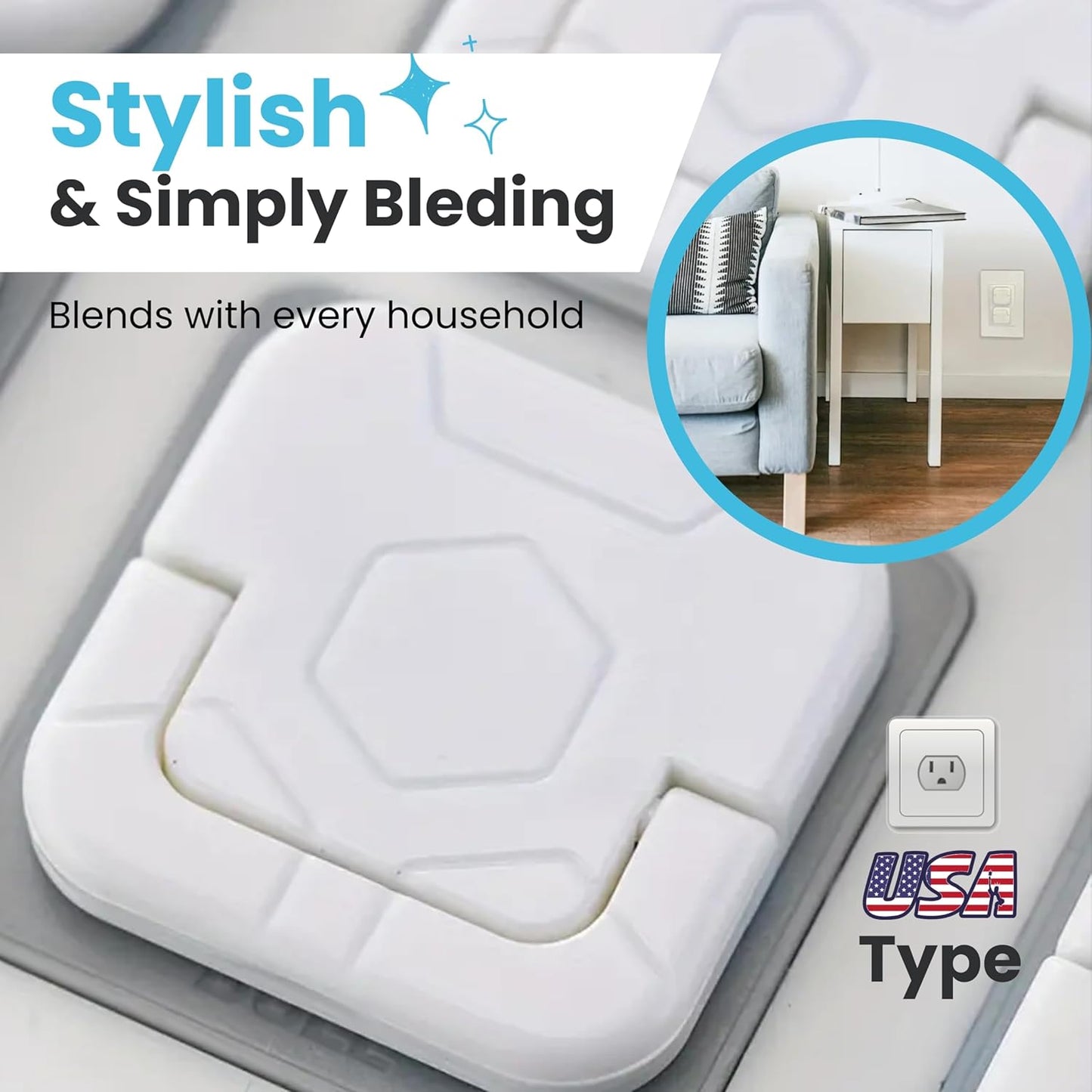 60 Pack Outlet Covers Baby Proofing with Pull Handle- Plug Covers Baby Proofing- White Baby Proof Outlet Covers 3 Prong Child Proof Outlet Cover- Shock Prevent Plug Protectors Baby Proof Plug Covers