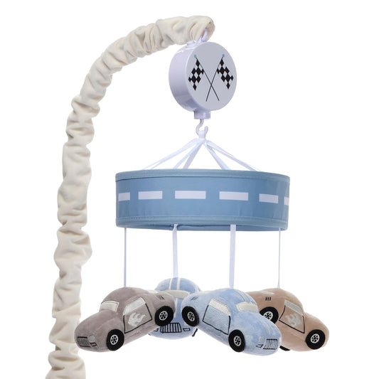 Lambs & Ivy Little Racer Musical Car/Transportation Baby Crib Mobile Soother Toy