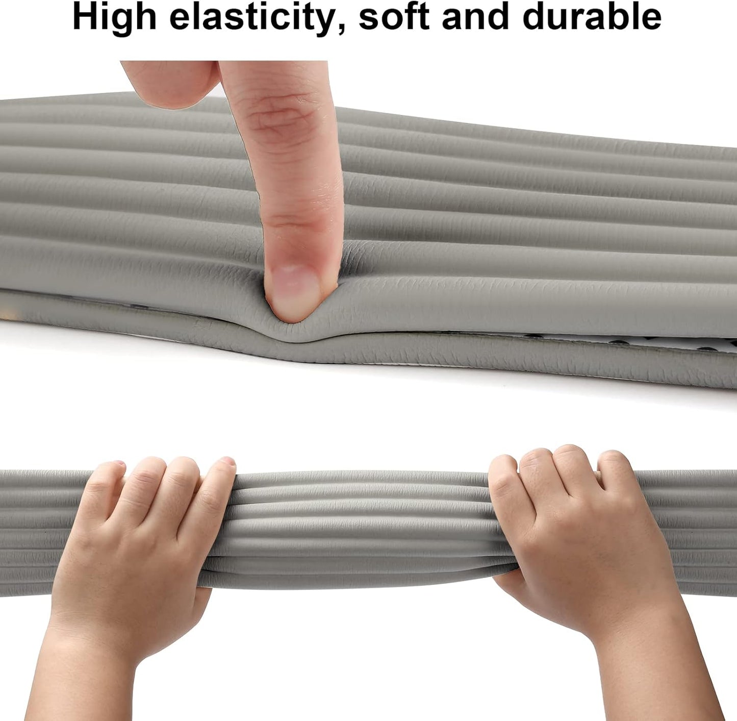 Upgrade Baby Proofing Edge Corner Protector, 16.4ft Edge Guards Padding with 3M Adhesive, Extra-Wide Soft Rubber Foam Padding, Furniture,Sharp Edge Safety Corner Edge Bumper Guard-Gray