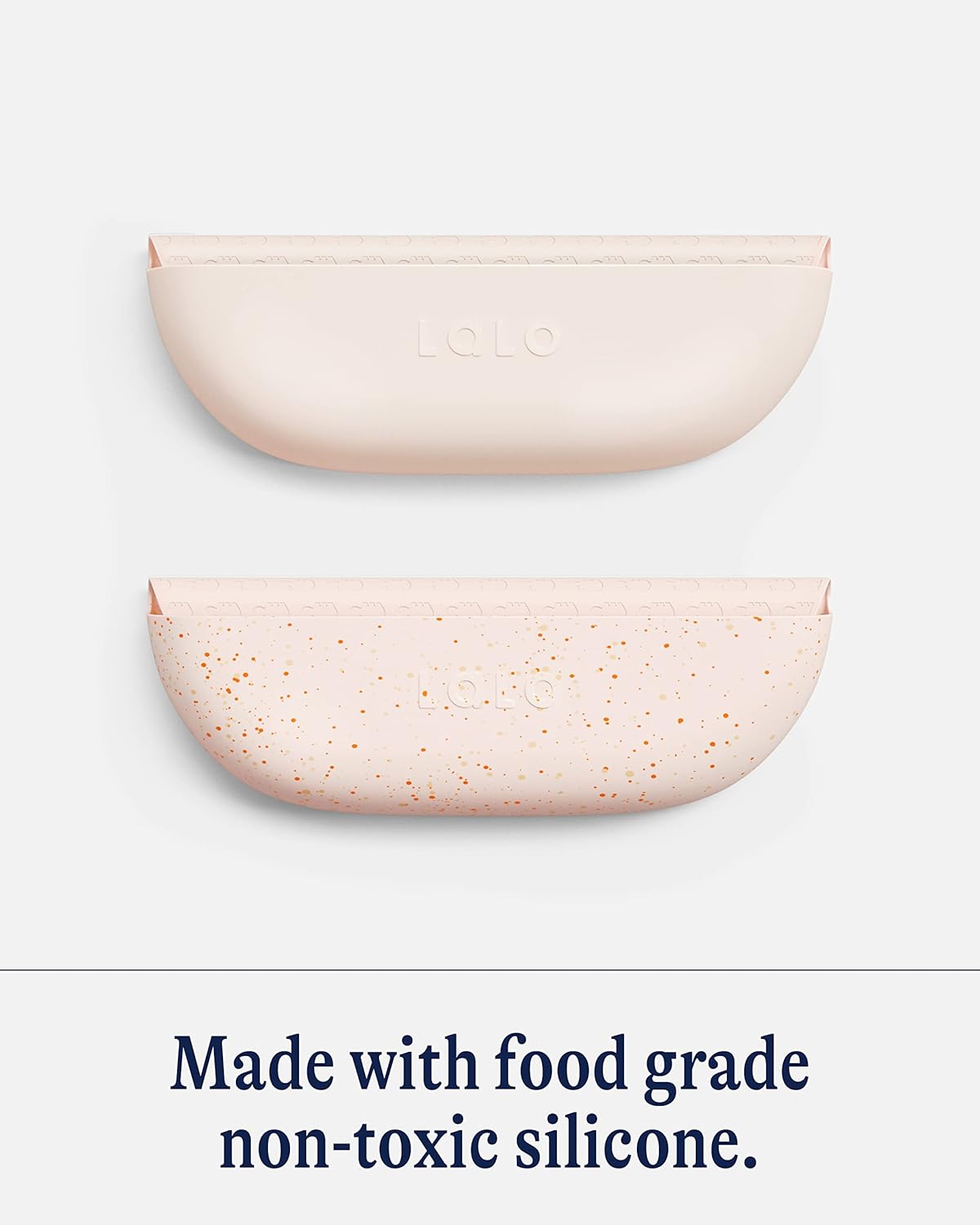 Lalo The Bib - Waterproof, Non-Toxic Silicone Baby Bib with Adjustable Neck Band & Silicone Food Pouch Catcher, Set of 2