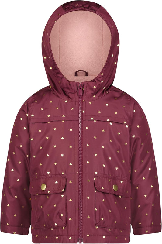 Carter's Toddler Girls Midweight Jacket, Warm, Hooded, Water-Resistant Winter Coat