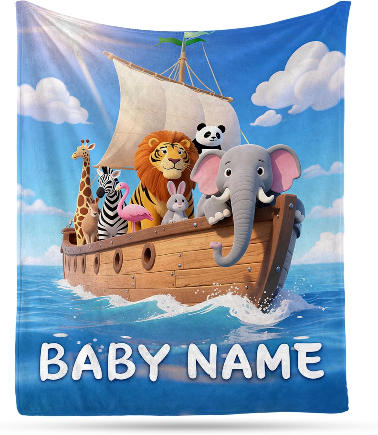 Ship Next Day, Personalized Baby Blanket – Printed in USA, Custom Baby Blanket for Boys & Girls, Baby Blanket with Name, Baby Shower, Easter, Christmas, Birthday Newborn & Toddler Gifts, Baby Gifts