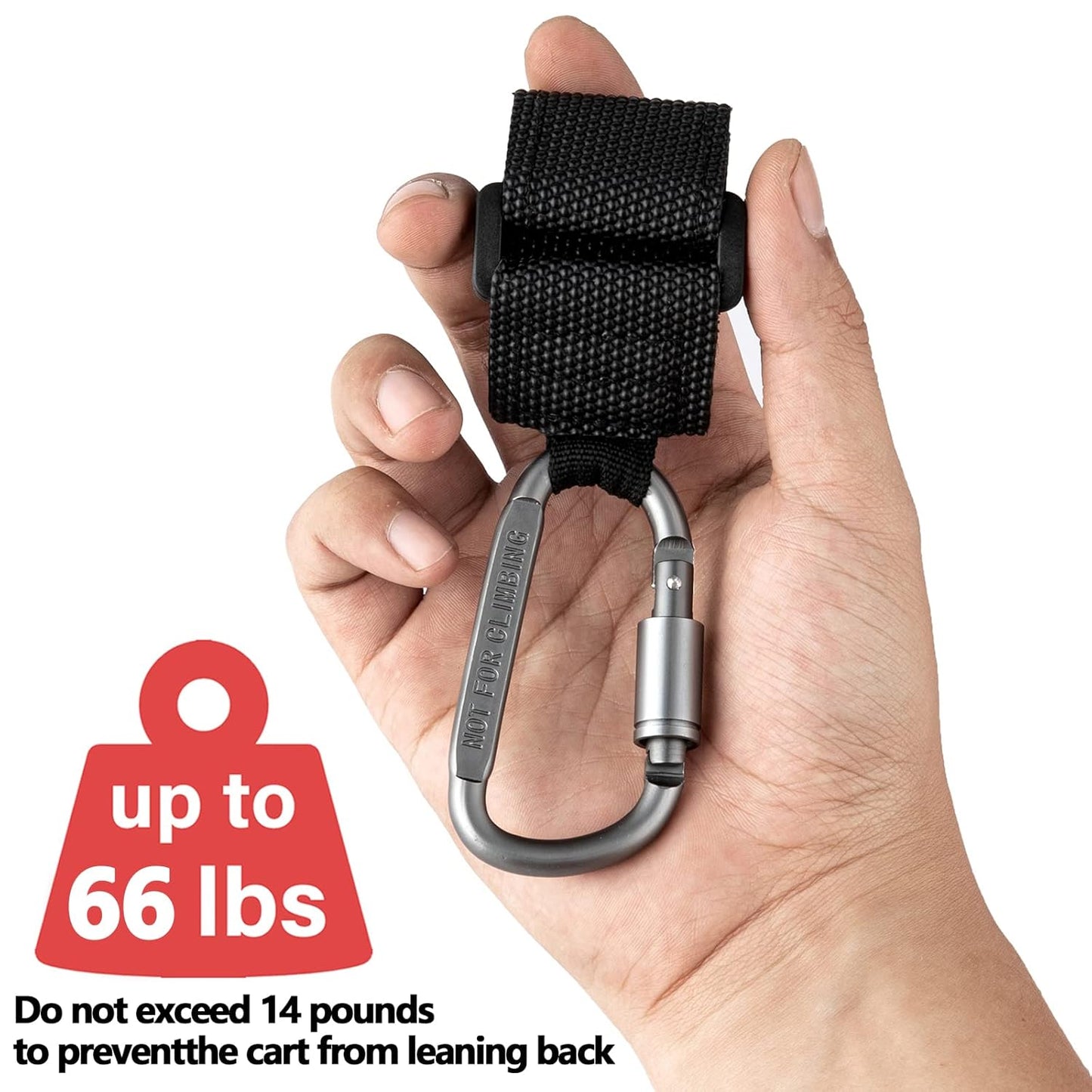 Baby Stroller Hook, Clip or Hang a Diaper Bag to Your Pram or Buggy, 2 Pieces