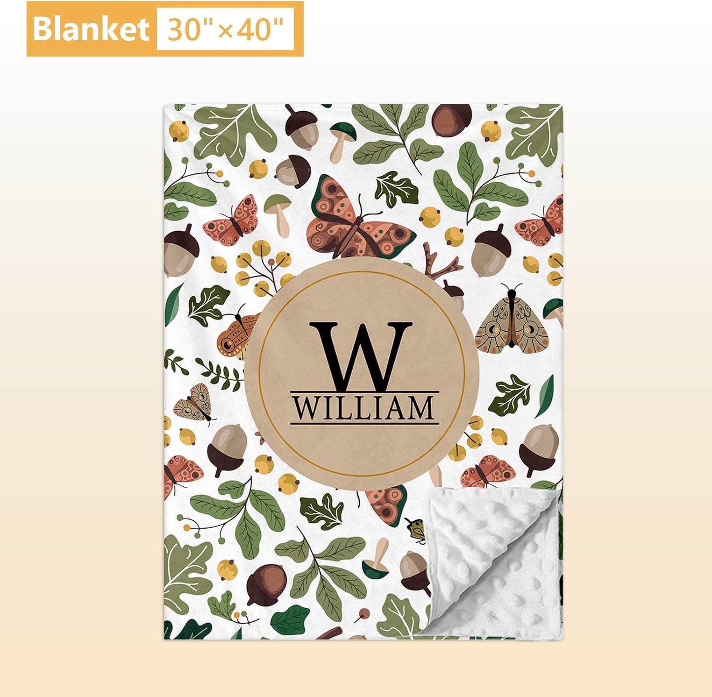 Personalized Crib Bedding Set, 5 Pcs Custom Nursery Bedding Sets with Name, Infant Bedding Set for Baby Boy Girl, Mushroom Double Layer Baby Crib Set, Babies Toddlers Kids Customized Gifts