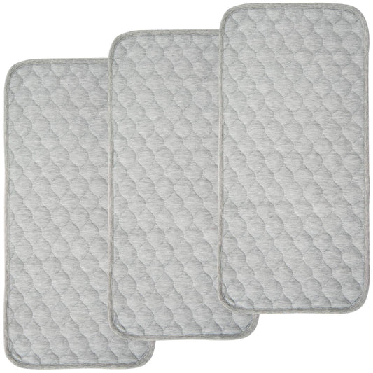 BlueSnail Quilted Thicker Waterproof Changing Pad Liners 3 Count(Gray 13” x 27”)