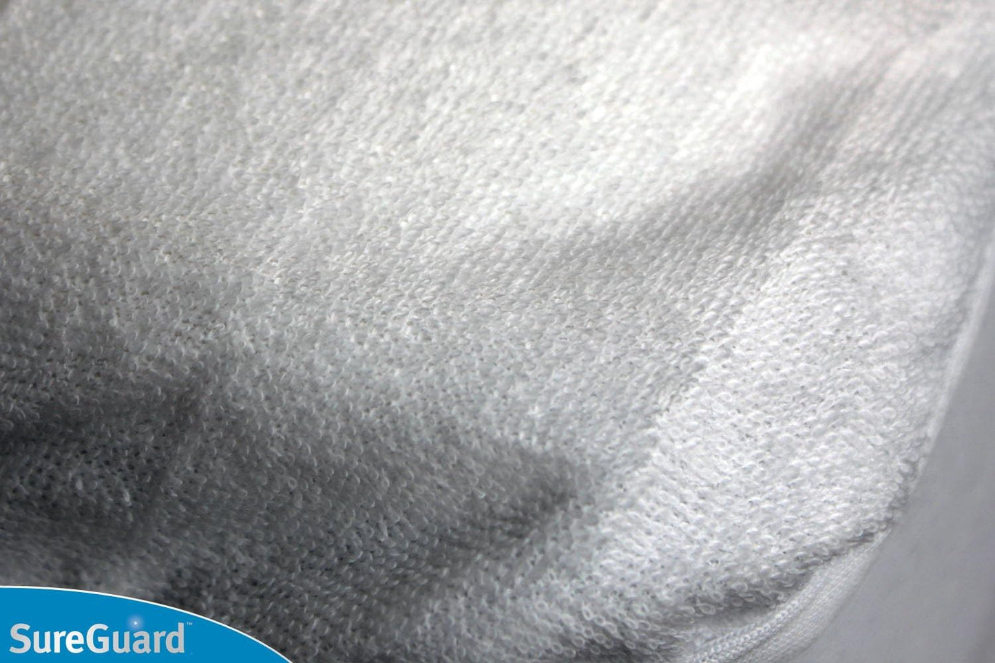 SureGuard California King Mattress Protector - 100% Waterproof, Hypoallergenic - Premium Fitted Cotton Terry Cover White