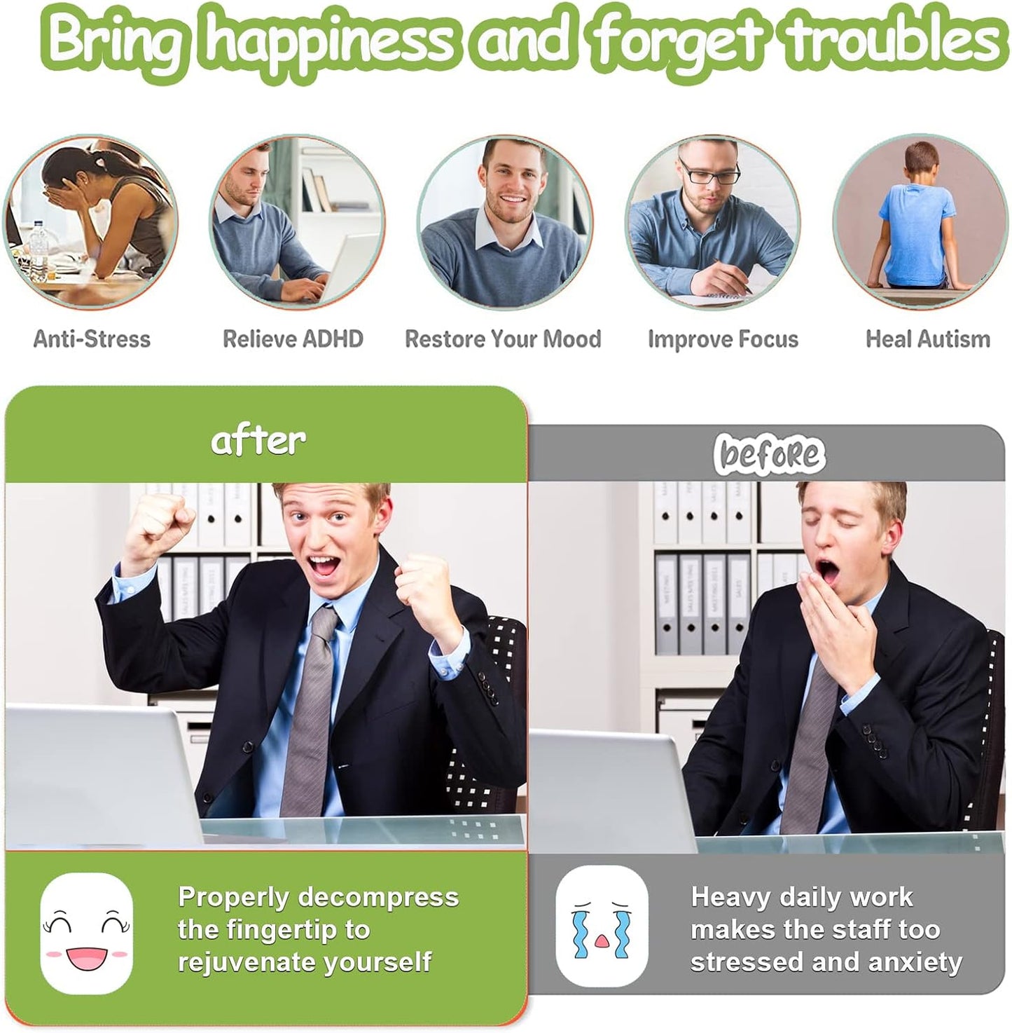 1000 PCS Colourful Ferrite Crags Desk Toys for Office, Like Putty, Satisfying Fidget Toys for Adults (1000 PCS)