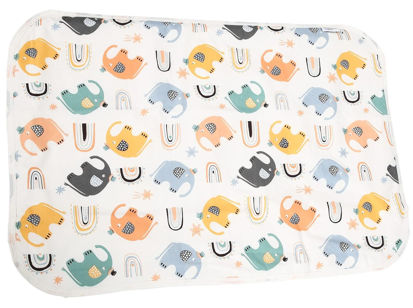Baby Diaper Changing Pad, 21 5/8" x 31.5" Waterproof Changing Pad Liners - Reusable Soft and Absorbent Portable Changing Mat(Elephant1PCS)
