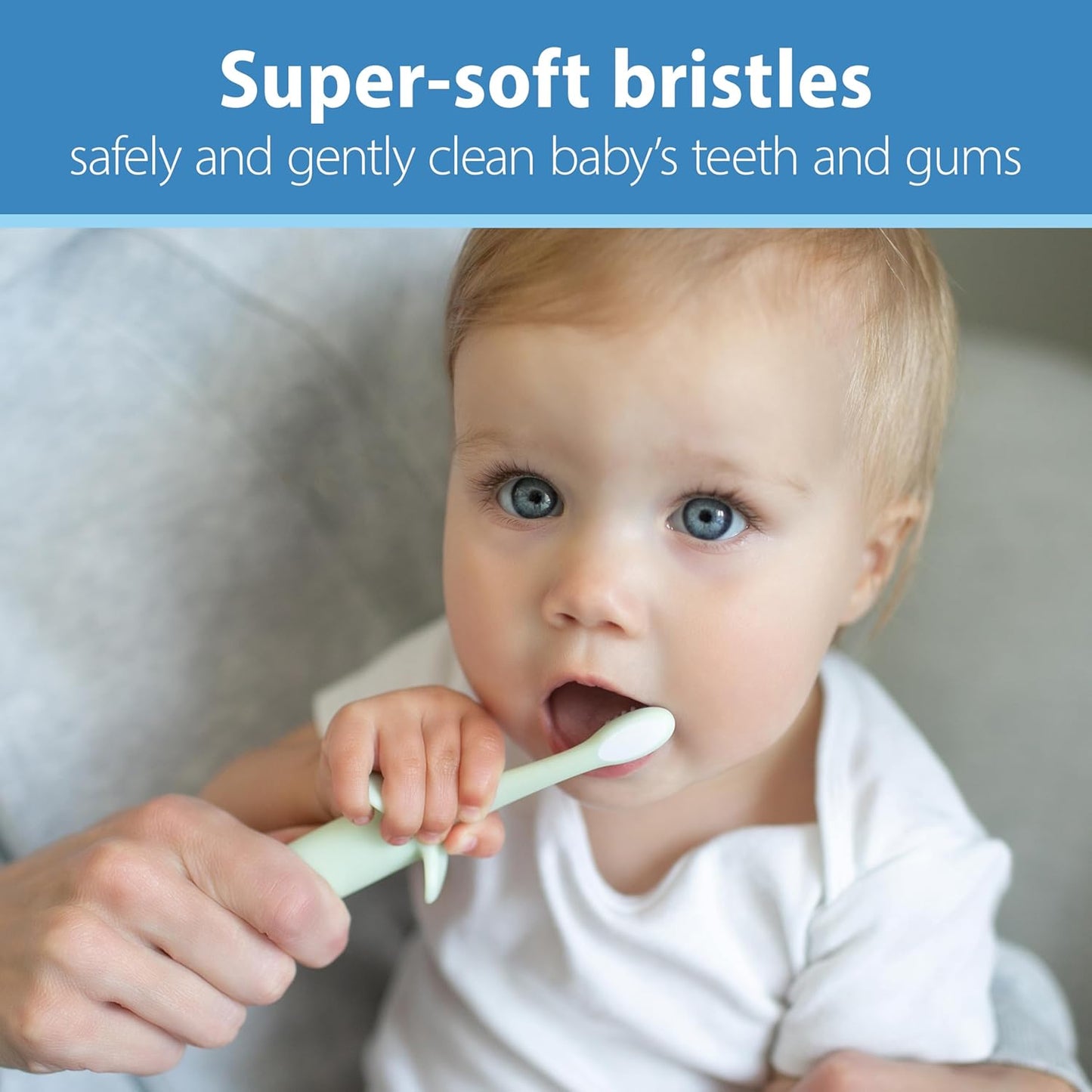 Dr. Brown's Infant-to-Toddler Toothbrush, Elephant, Mint, 0-3 Years
