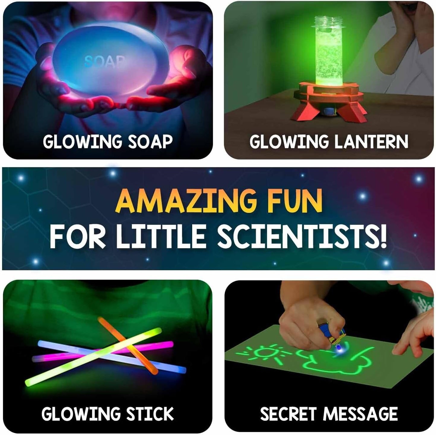 Smartivity Glow Magic Science Kit for Kids Ages 6-7-8-9-10-11-12 Years | 20 Amazing Science Experiments I Birthday Gifts for Boys & Girls | STEM Kit Toy for 6-12 Years Old