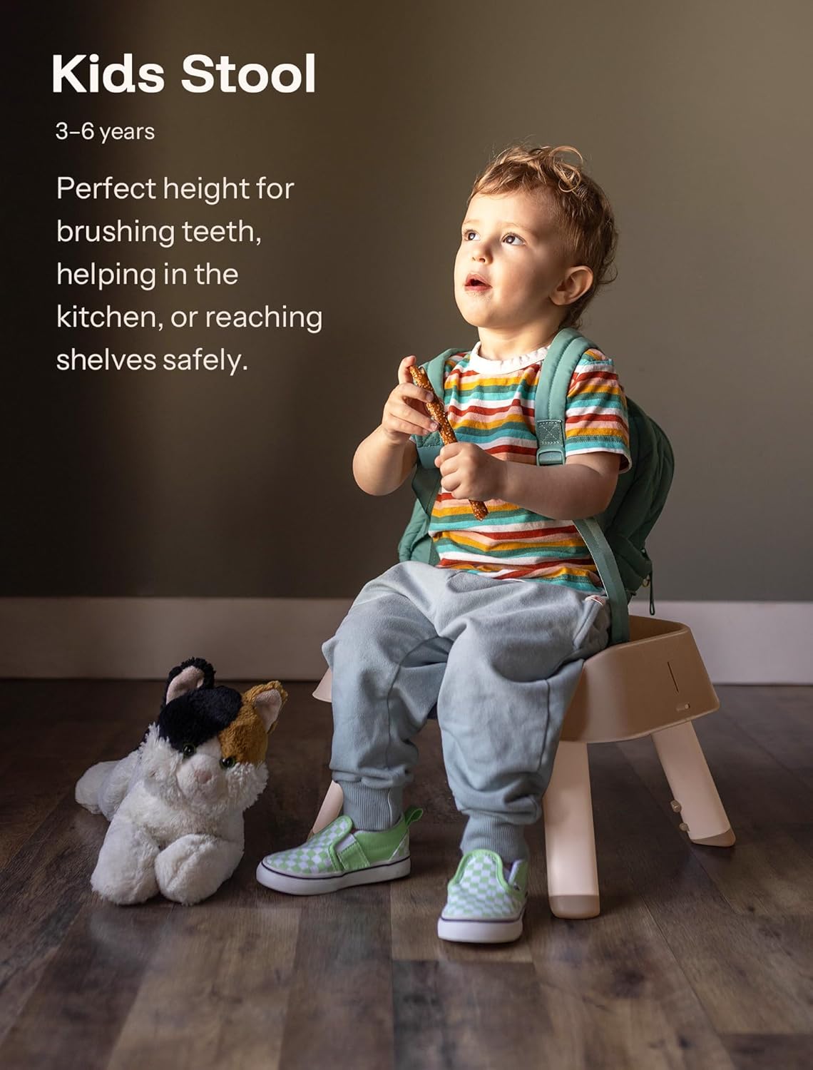 HARPPA 6 in 1 Baby High Chair, Convertible Infant Feeding Chair for Babies & Toddlers Table, Dining Booster Seat with Removable Tray, Khaki