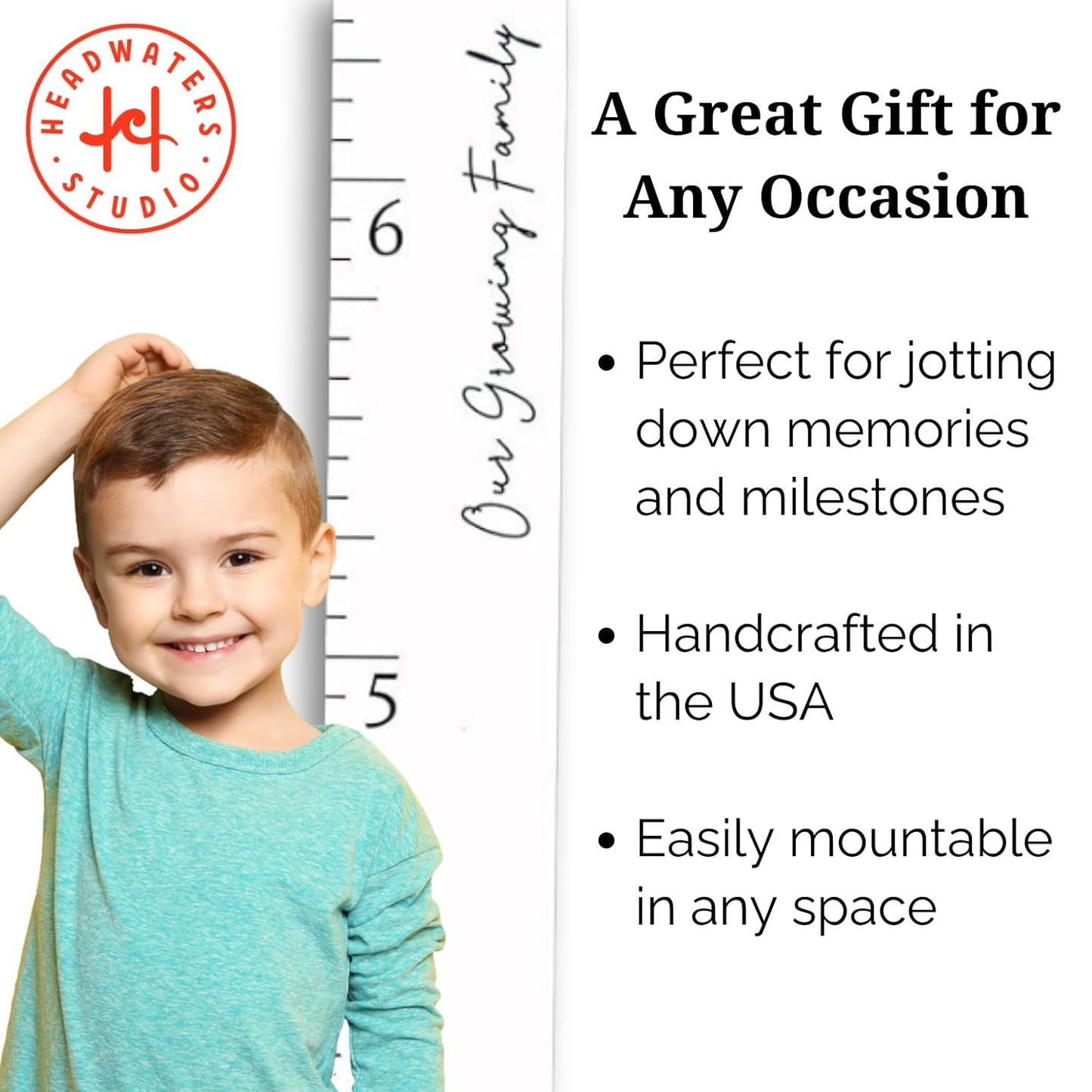 Boho Growth Chart for Wall - Height Board Growth Chart Wooden Growth Chart for Wall Kids Measuring Chart for Wall Height Chart Growth Chart for Kids (Love Grows Here, White)