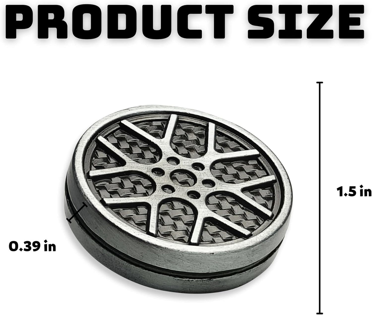 Metal Fidget Toys, Metal Fidget Slider ADHD Haptic Coin for Adults, Anxiety Relief Toy Fidget Clicker Slider EDC Men Desk Toy for Birthday Gift…