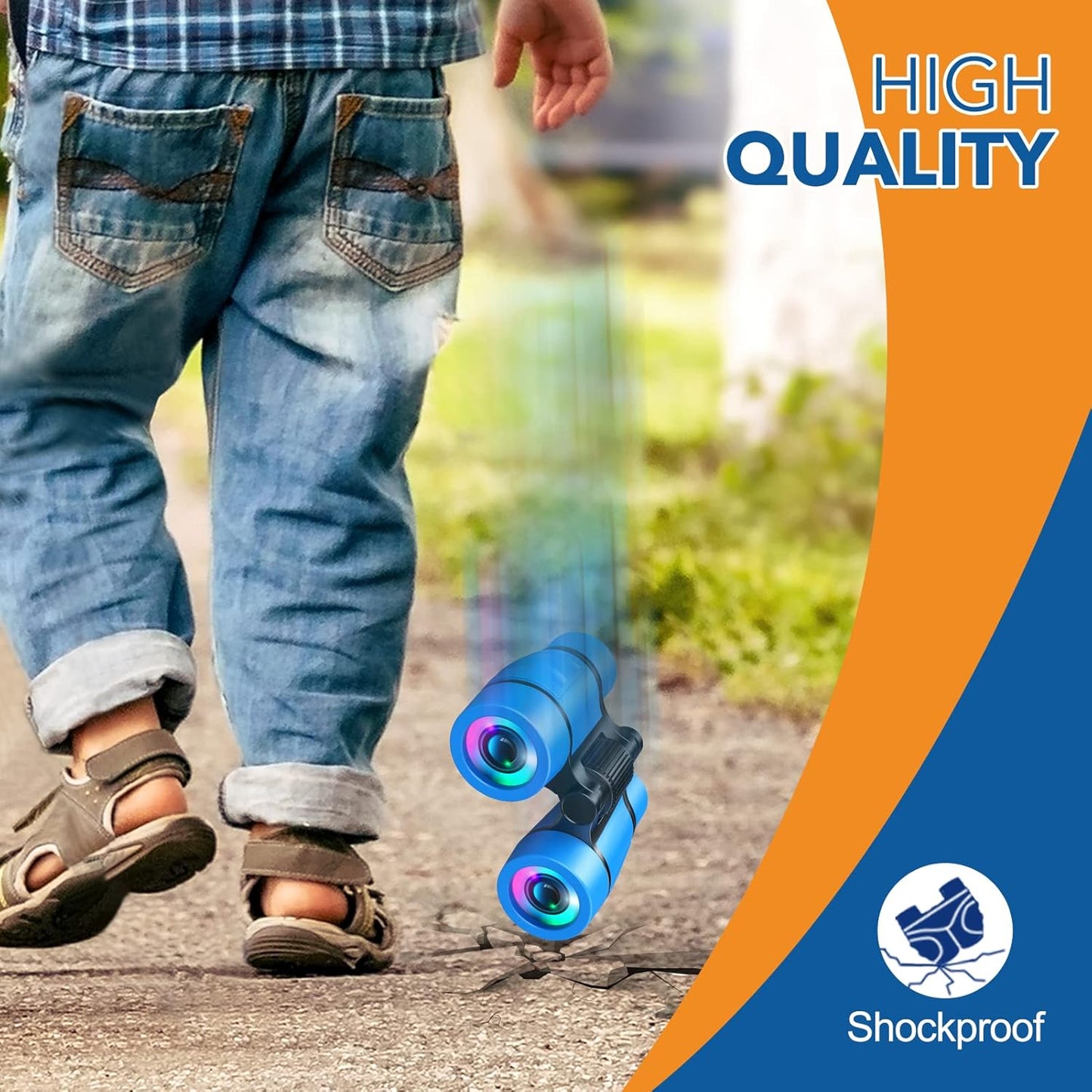 Toys for 3-7 Year Old Boys: LET'S GO! Binoculars for Kids with Bird Watching Manual Easter Birthday Gifts for 4 5 6 7 8 Year Old Boy Girls Outdoor Toy for Kid Ages 5-7 Toddler Camping Telescope