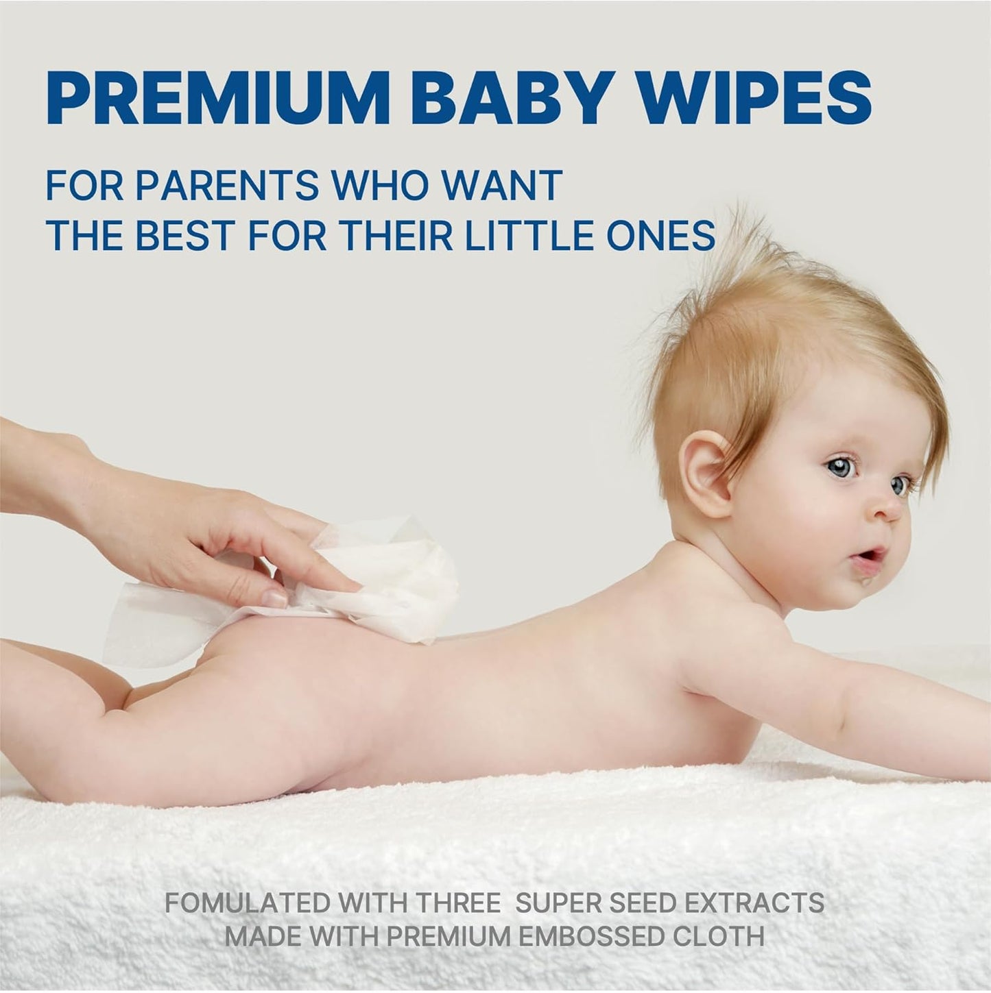 BEBESUP- Korea’s #1 Signature Baby Wipes - Hypoallergenic Water-based Unscented Alcohol-Free Ultra-Thick Super Seed Extracts Organic Plant-Based for sensitive skin Flip-Top 560 Count (8 Packs)