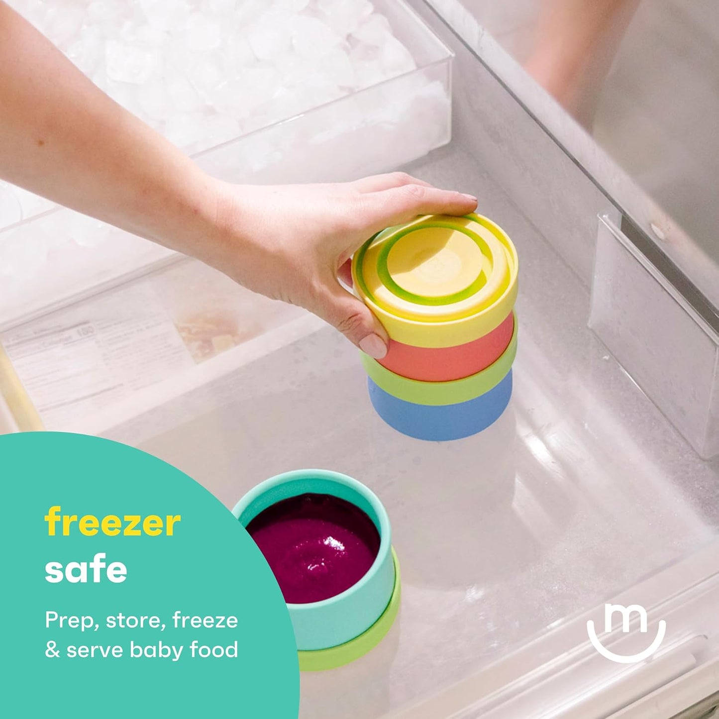 morepeas The Everything Snack Bowl - All-in-One Baby, Toddler & Kid Food Container - Travel Essential with Spill Proof Lid & Suction Base - Melon
