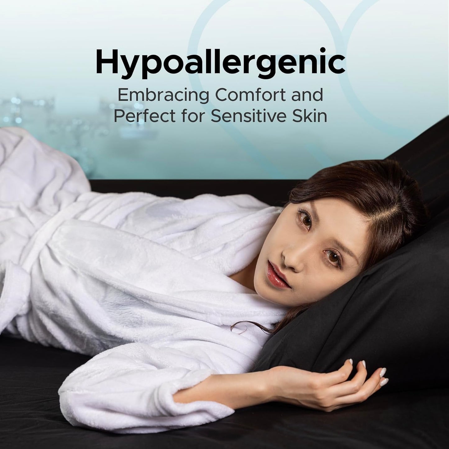 Black Waterproof Flat Play Sheet (79”x79”), Anti-Slip Mattress Topper with Strengthened Grip, Protector Cover, Safe with Oil, Water, & Silicone-Based Massage Products, Hypoallergenic, Machine Washable