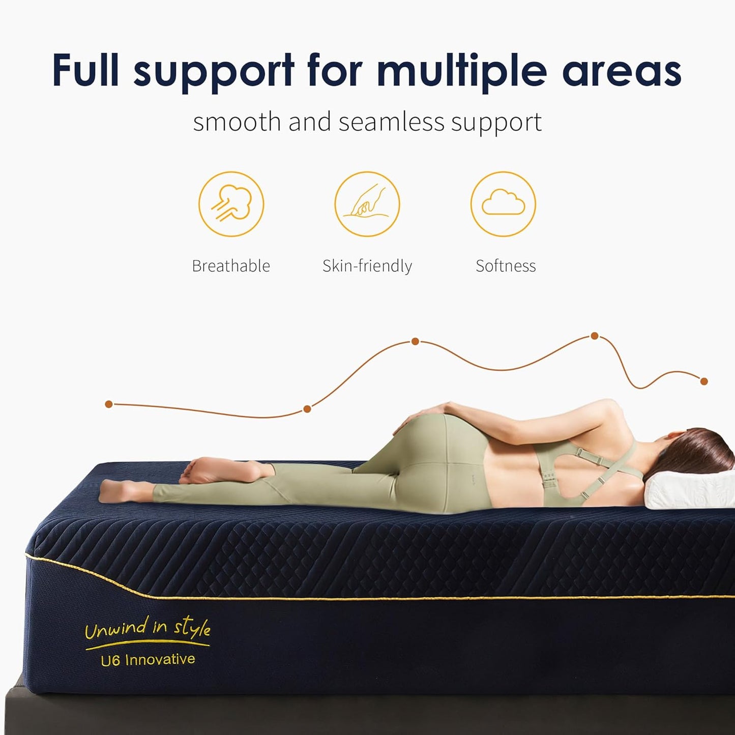 10 Inch Gel-Infused Memory Foam Mattress King Size,Medium Soft with Removable Washable Cover Cooling Gel Bed in a Box,CertiPUR-US Certified,80"X76"X10" Navy Blue
