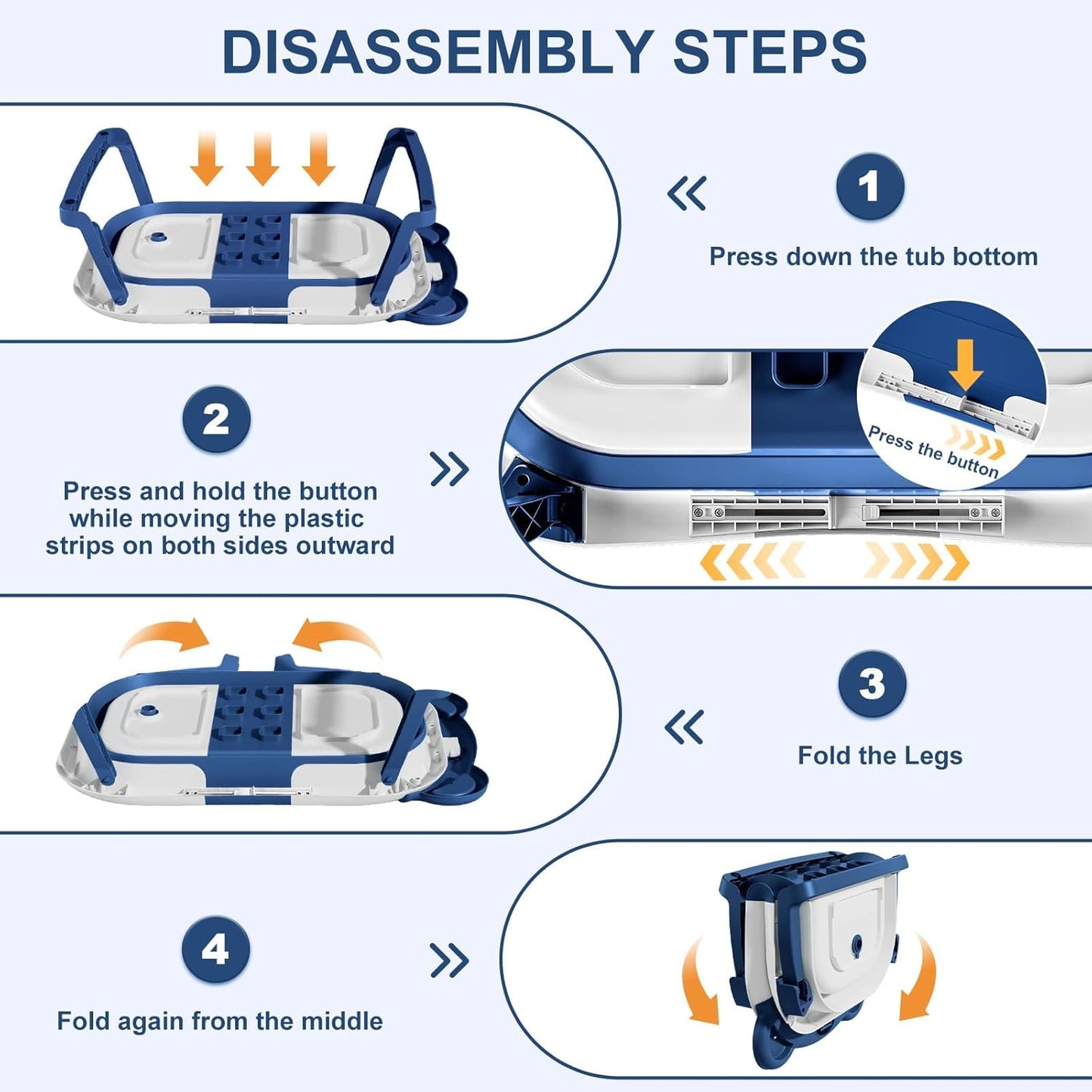 TPN Collapsible Baby Bathtub for Infants to Toddler with Real-time Temp Monitor+Floating Cushion,Foldable Baby Bath Tub Set Applicable 0-36 Month,Perfect Portable Travel Baby Tub for Newborns Boy