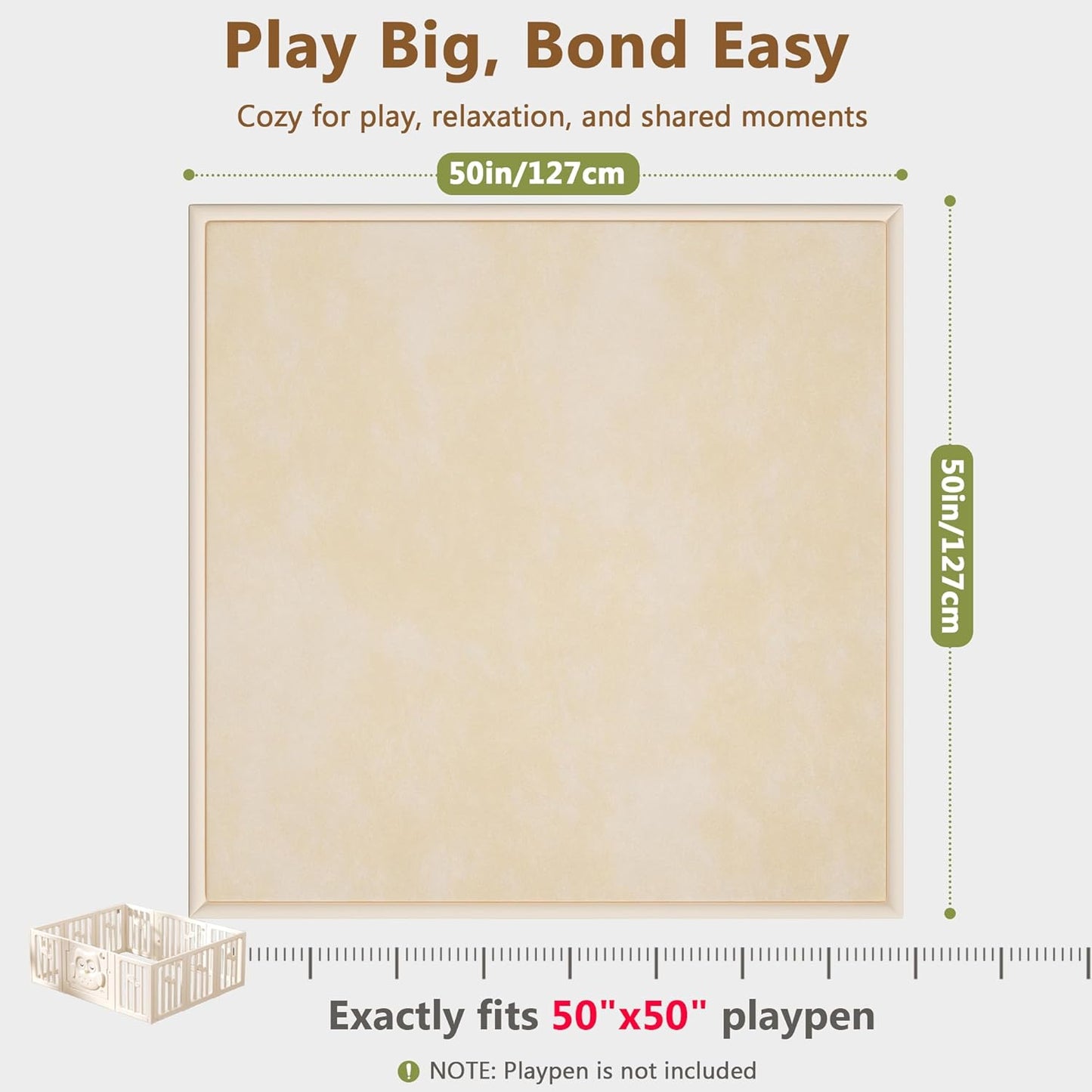 Baby Play Mat for Floor, 1.3'' Thick Memory Foam Tummy Time Mat - Super Soft Coral Velvet Nursery Rug with Non-Slip Backing, Crawling Rug for Toddlers/Infants, Yoga & Tatami Use, 59''x 79''