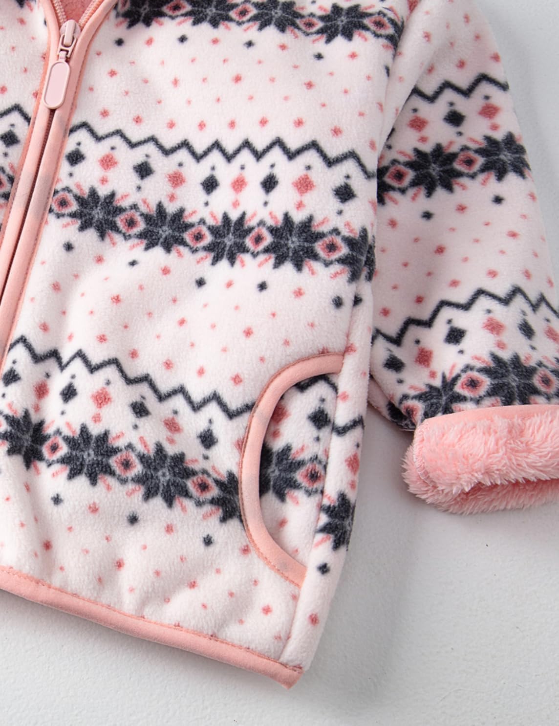 Toddler Printed Polar Fleece hooded Jacket Baby Boys Girls Kids Winter Warm Spring Autumn Outerwear Soft Lightweight