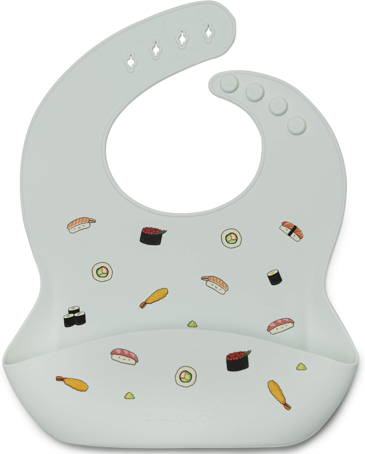 Loulou Lollipop Soft, Waterproof Silicone Feeding Bib for Babies and Toddlers