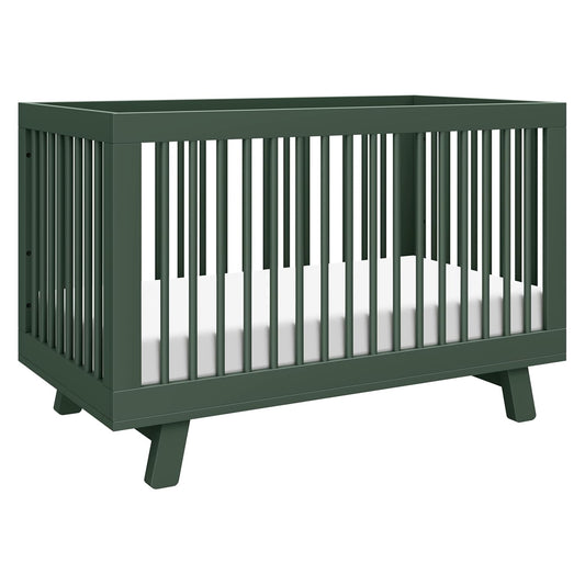 Babyletto Hudson 3-in-1 Convertible Baby Crib with Toddler Bed & Daybed Conversion - Strong, Durable, and Easy to Assemble - GREENGUARD Gold Certified w/ 4 Adjustable Mattress Heights - Forest Green