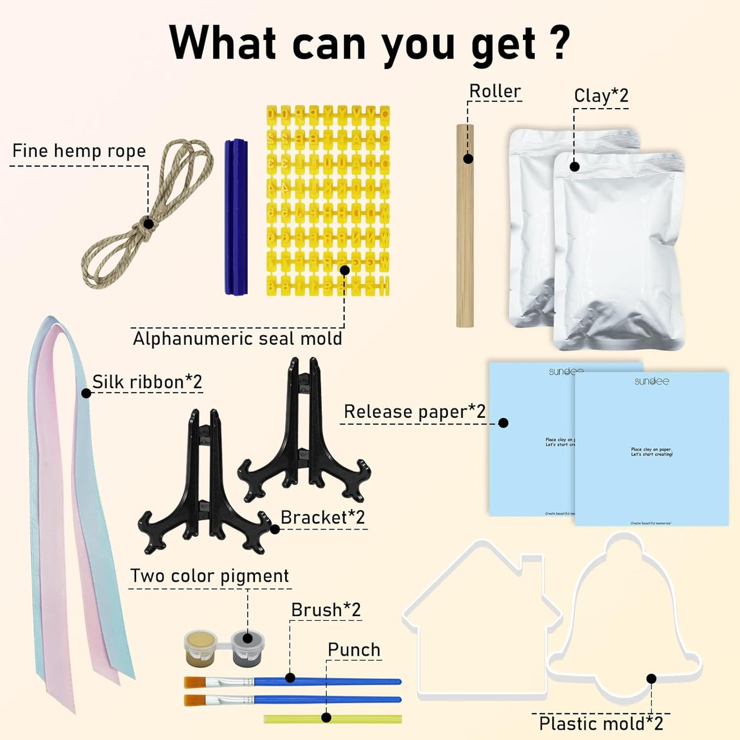 Baby Hand & Footprint Keepsake Kit - Personalized Handprint Footprint Ornament for Newborn Babies, New Mom Gifts, Baby Shower & Registry, Nursery Picture Frame, Pet Paw Print Ornament