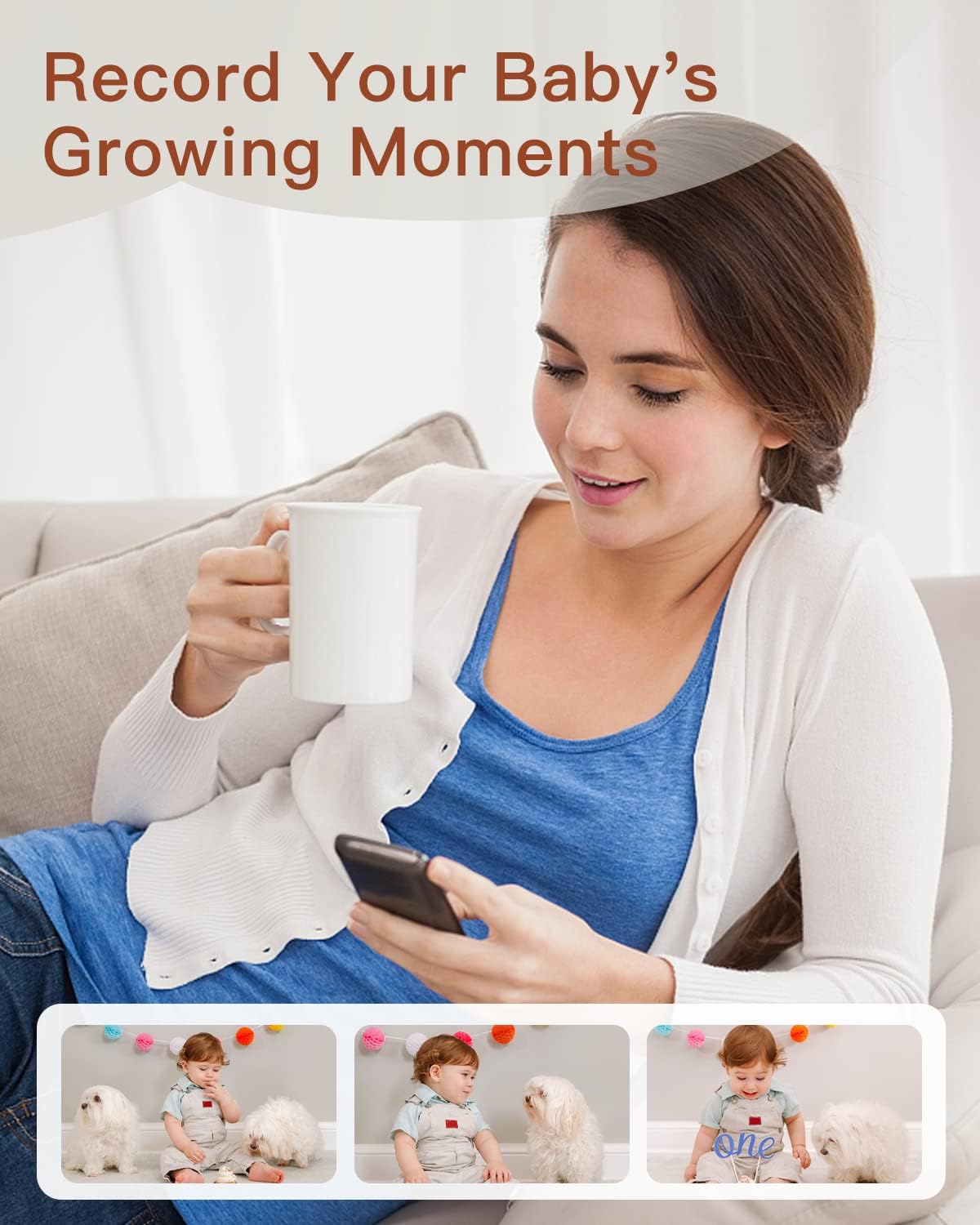 ARENTI Baby Monitor 2 Cameras, 2K Video Baby Camera with 5-Inch Upgraded Wireless Display, Super Night Vision, Lullabies, Cry & Motion Detection, Temp & Humidity Sensor, Two Way Audio