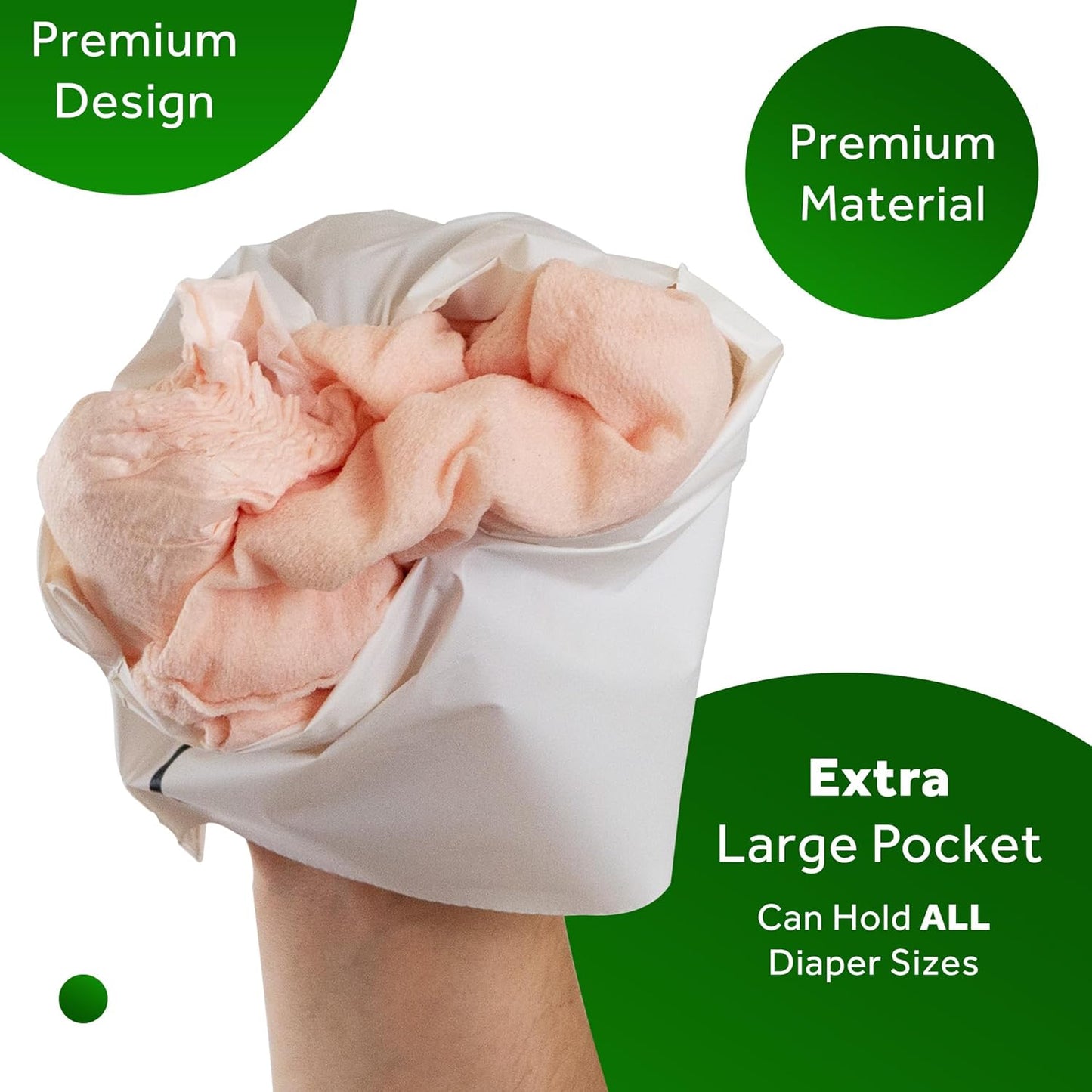 MaskIT Diaper Disposal Bags | Eliminate Odor With Our Patented Odor Blocking Diaper Disposal Bags | Fits All Baby Diapers and Most Adult Diaper Sizes | Plant-Based, Made in the USA, Woman Owned