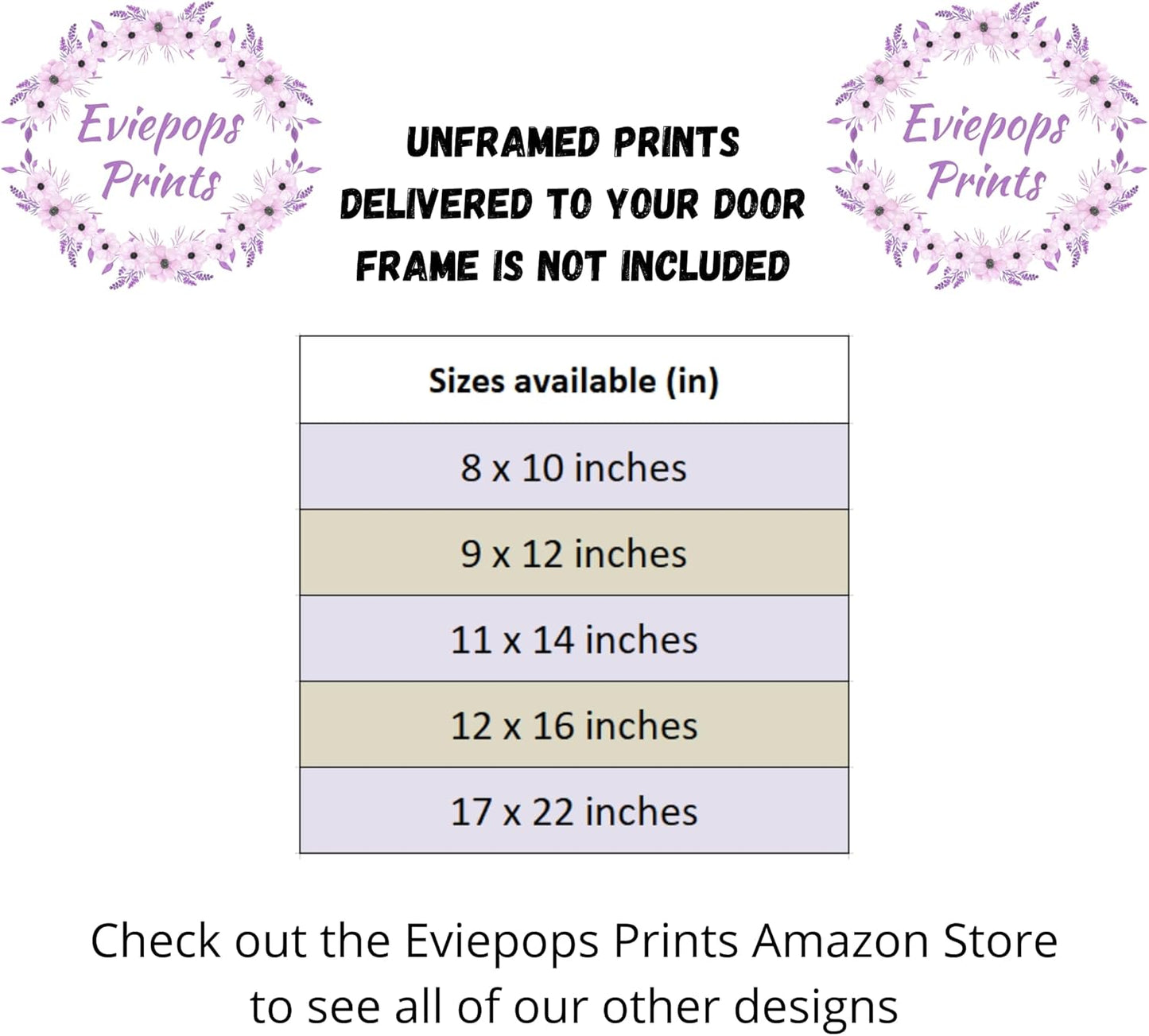 Personalized Safari Animals for Baby Girls Nursery Bedroom Unframed Set of 6 Poster Prints, Personalized Name Pink Purple Flowers Wall Art Decor New Baby Gift Present, Elephant Giraffe Panda Zebra Lion (9x12)