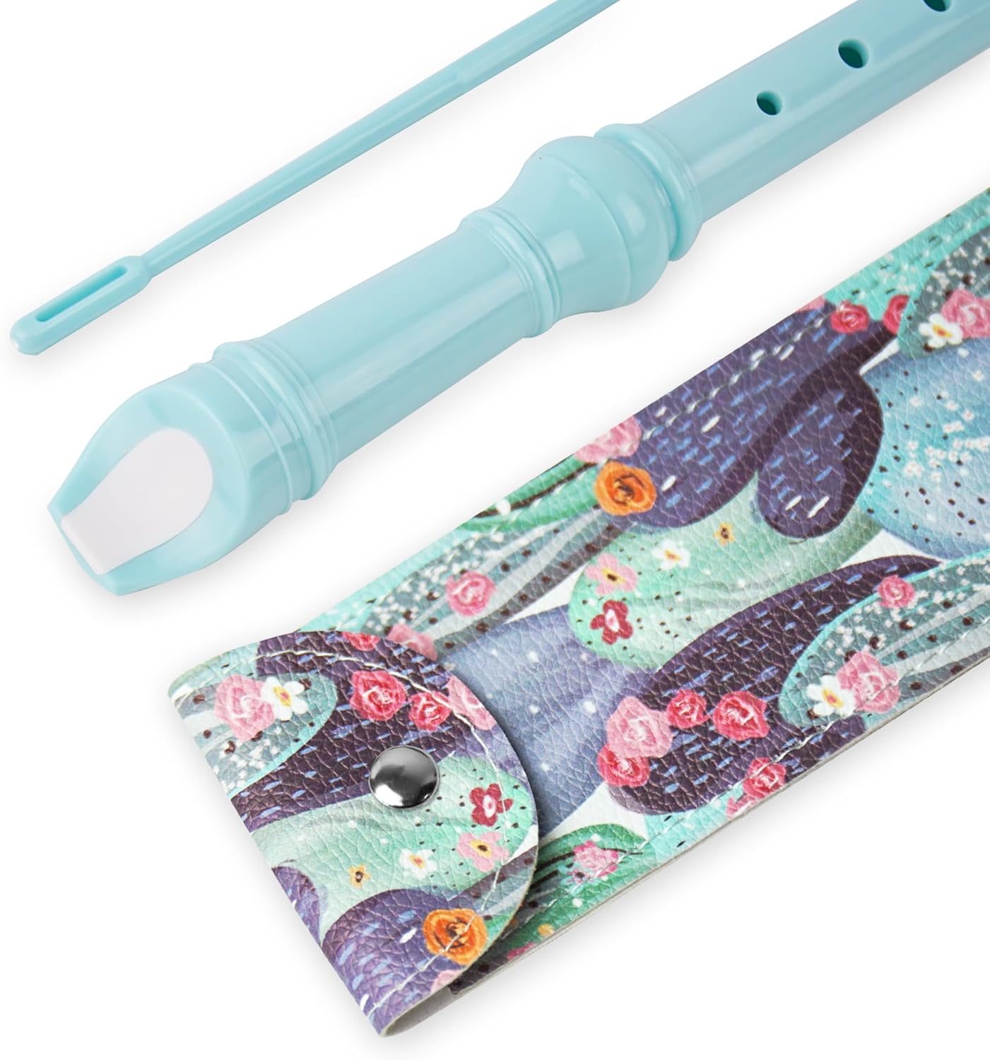 Recorder Instrument for Beginner Kids Adults,8-Hole Soprano Descant Recorder Music Flute with with Cleaning Rod & Leather Case For School Student Home Entertainment(2-Cactus)