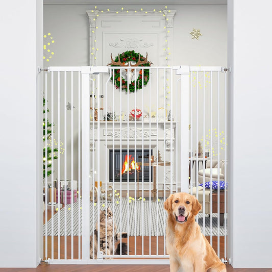 51" Extra Tall Cat Gate 28.5"-48.7" Wide, Auto Close, Pressure Mounted, for Cats & Small Dogs, Hallway, Stairs, Kitchen
