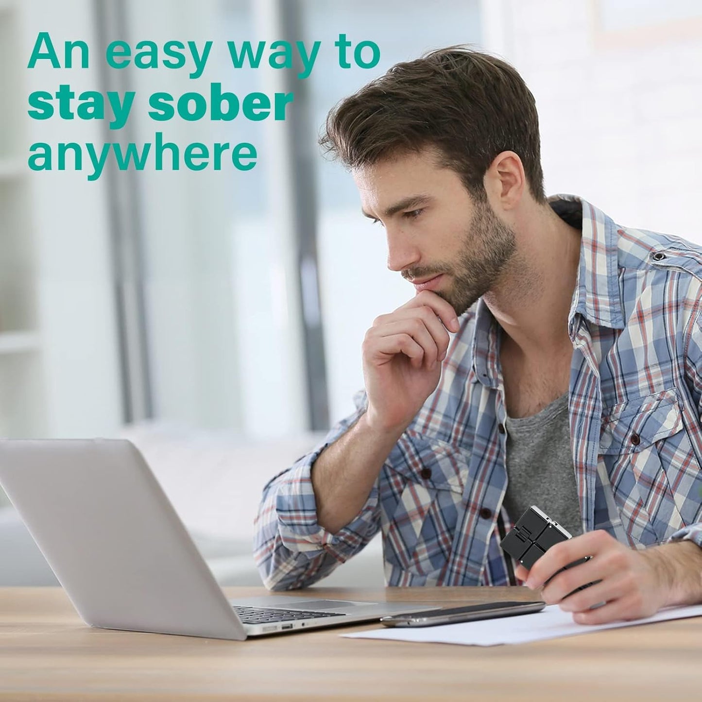 Infinitycube Fidget Toy Stress Relieving Fidgeting Game for Kids and Adults,Cute Pocket-sized Unique Gadget for Anxiety Relief and Kill Time (Black)