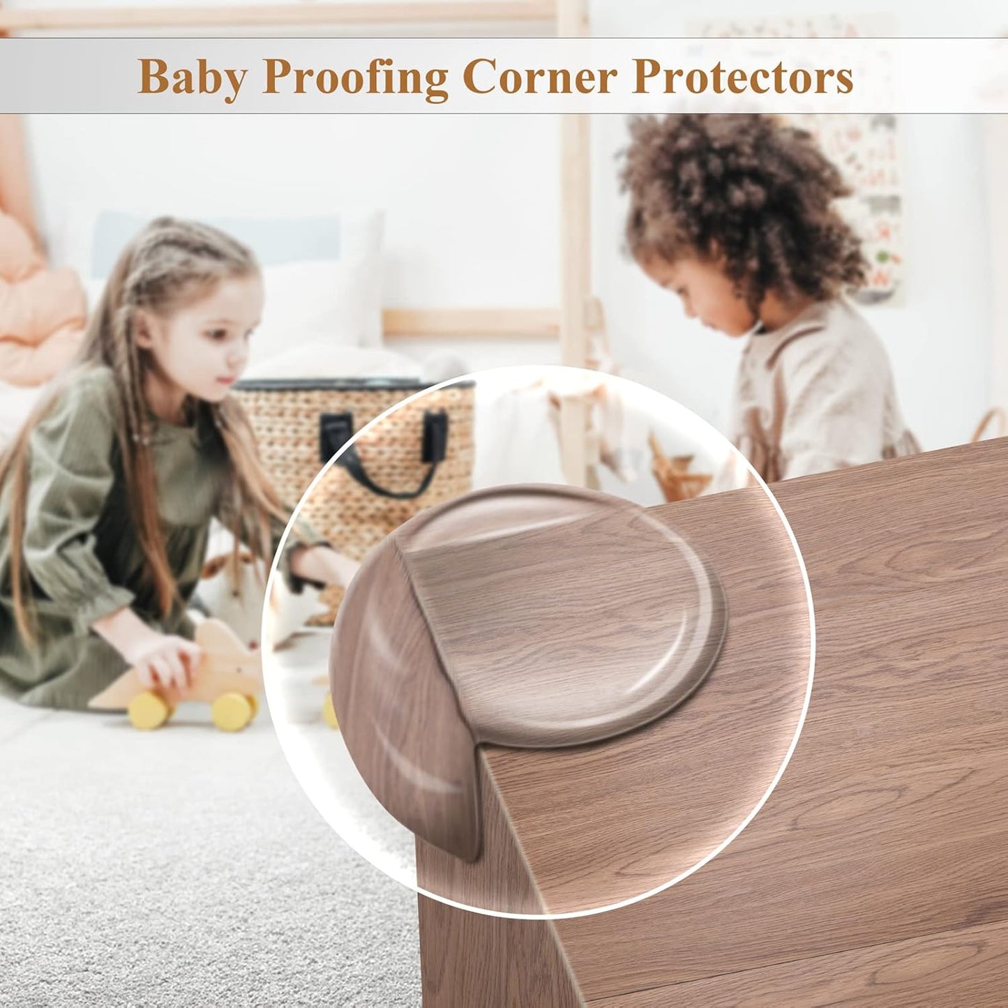 24 Pack Corner Protectors Baby, Clear Corner Guards Furniture Corner & Edge Safety Bumpers Stop Child Head Injuries Sharp Corners Baby Proofing