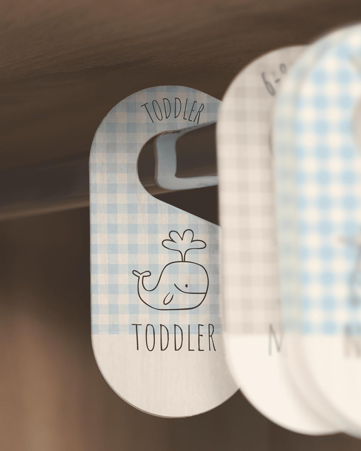 Baby Closet Dividers - Blue Baby Clothes Organizer for Nursery Decor, Storage & Organization - 8 Size Closet Dividers for Hanging Clothes, Gender Neutral Nursery Must Haves & Essentials