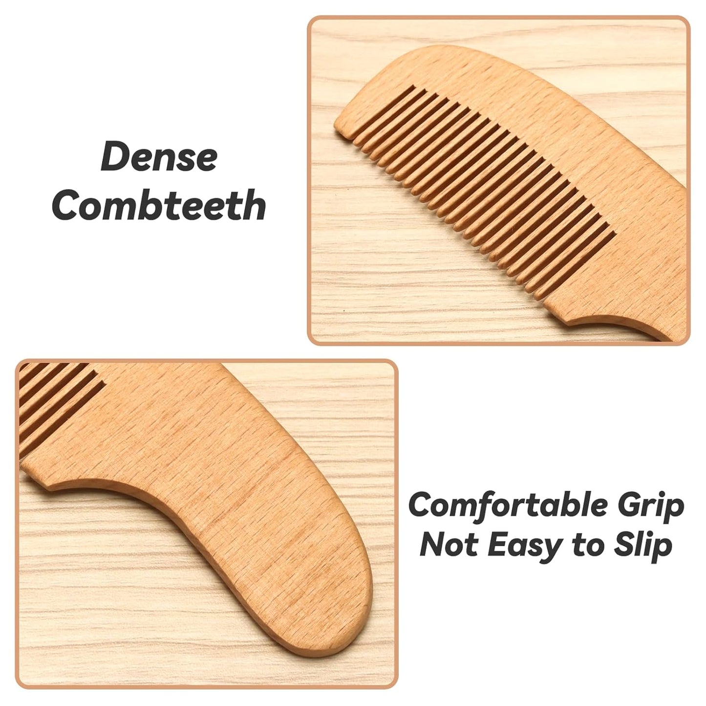 Baby Hair Care Kit, 5 in 1 Wooden Natural Goat Bristles Brush Cradle Cap Comb Baby Grooming Kit for Newborns Toddlers Boys Girls Gift