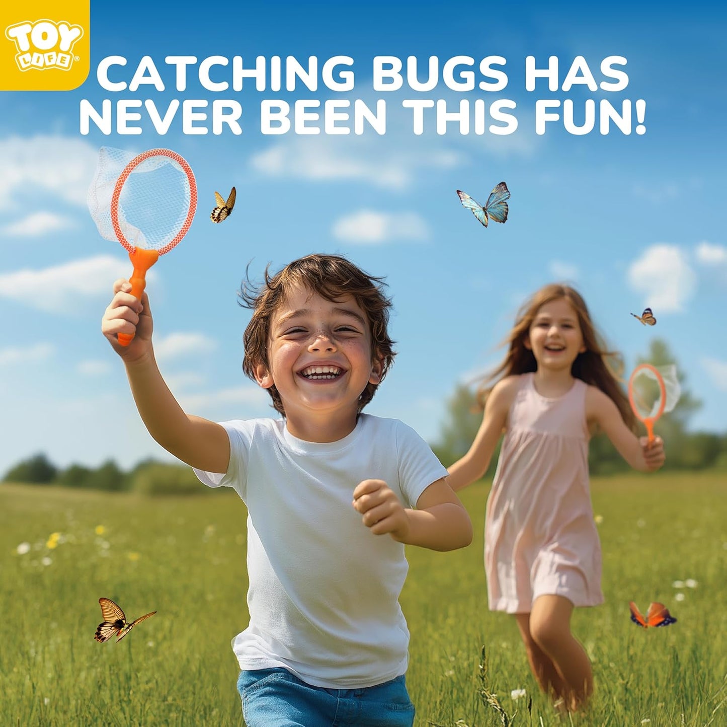 TOY Life Kids Explorer Bug Catcher Kit with Safari Costume, Binoculars Kids Outdoor Toys, Bug Toys, Butterfly Net, Camping Set Outdoor Activities Adventure Kit Nature Exploration Gifts Kid Ages 3-12