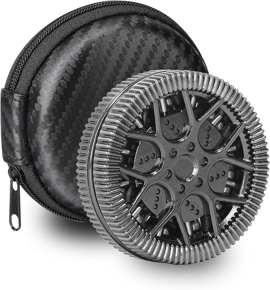 Metal Fidget Toys for Adults, Magnet Fidget Slider Haptic Coin EDC, ADHD Tool Anxiety and Stress Relief Toys, Birthday Gifts for Men (Shinming Black)…