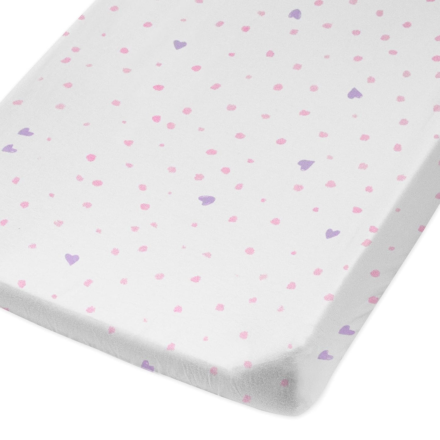 HonestBaby Organic Cotton Changing Pad Cover, Love dot, One Size