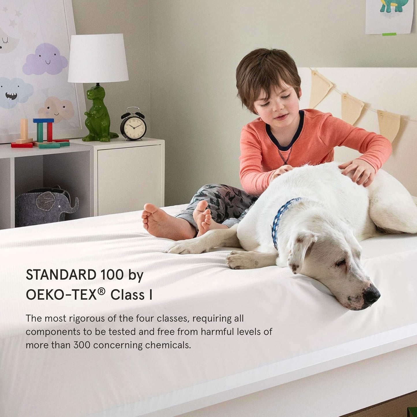 Tuft & Needle Full Mattress Protector - Waterproof, Liquid-Proof, Sleeps Quiet, Fitted Sheet Style, Soft and Comfortable, White