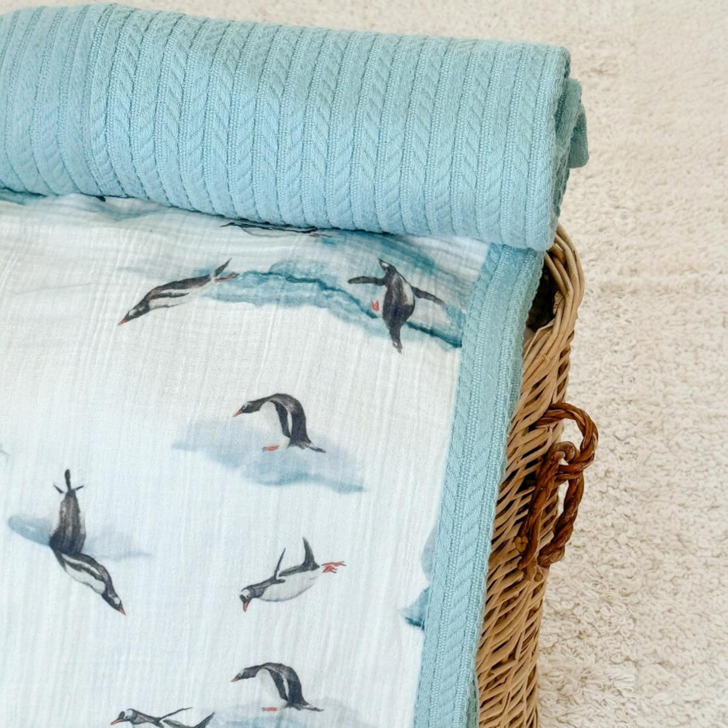 Personalized Baby Blanket with Name – Handmade 100% Organic Cotton Newborn Gift | Custom Knit Blanket for Boys, Girls, Kids & Baby Showers