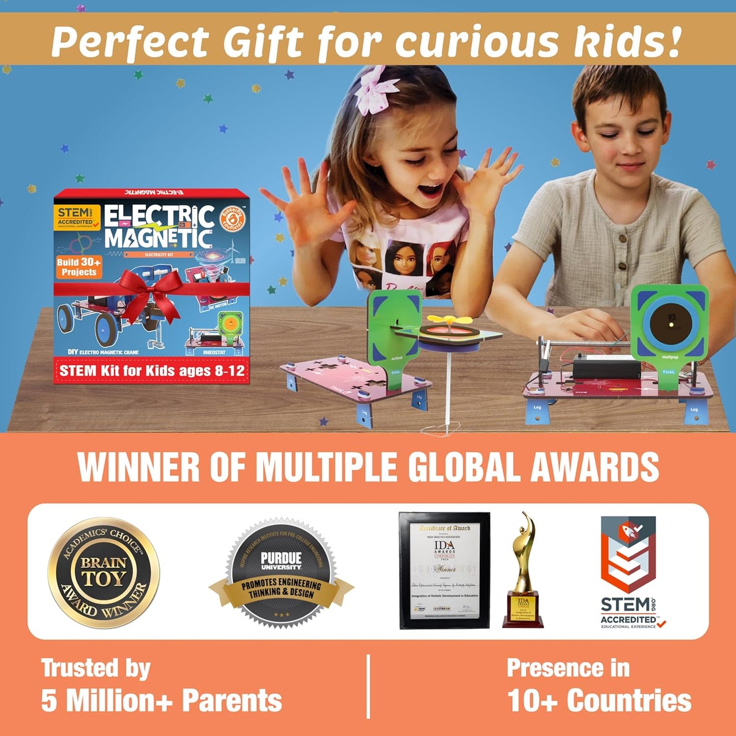 Butterfly EduFields 30in1 STEM Kits for Kids Age 8-10-12 | STEM Toys for Ages 8-13 | Electricity & Magnetism | Science Project Kit for Boys & Girls Aged 8-10-12-14 | Best Educational Birthday Gift