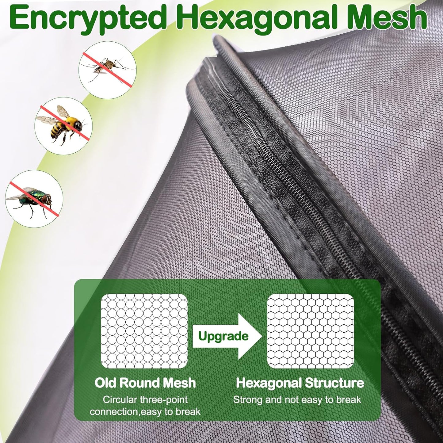 Baby Mosquito Net for Stroller Sun Shade, 2-in-1 Stroller Cover for Sun Protection with Two-Way Zipper and Storage Bag, Breathable Strollers Bug Net Suitable for Bassinet, Cradle, Car Seat – Black