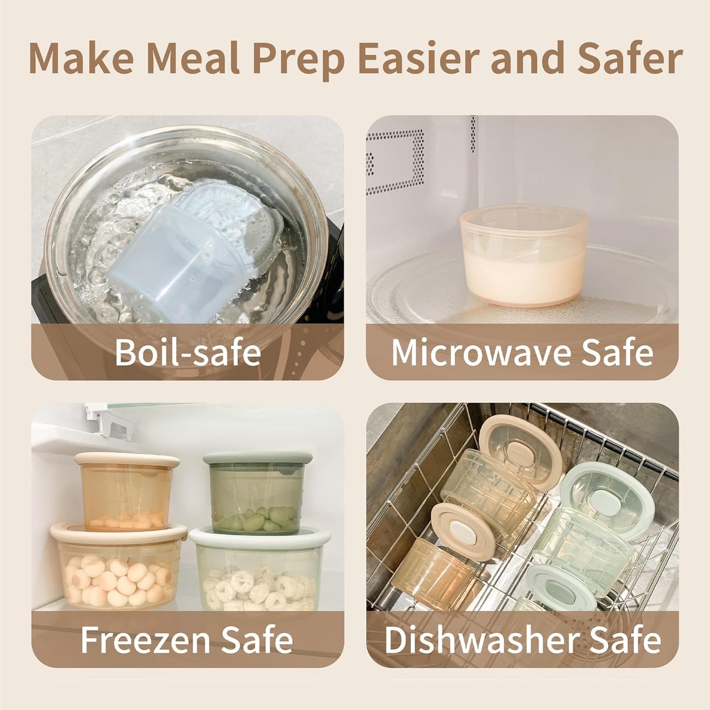 Moonkie Baby Storage Container Snack Lids for 8 oz | 2 Pack